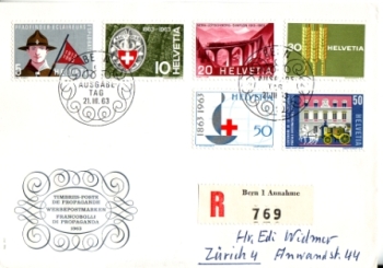 CH FDC 0768 / 0773 - 1963 00 002 ●
